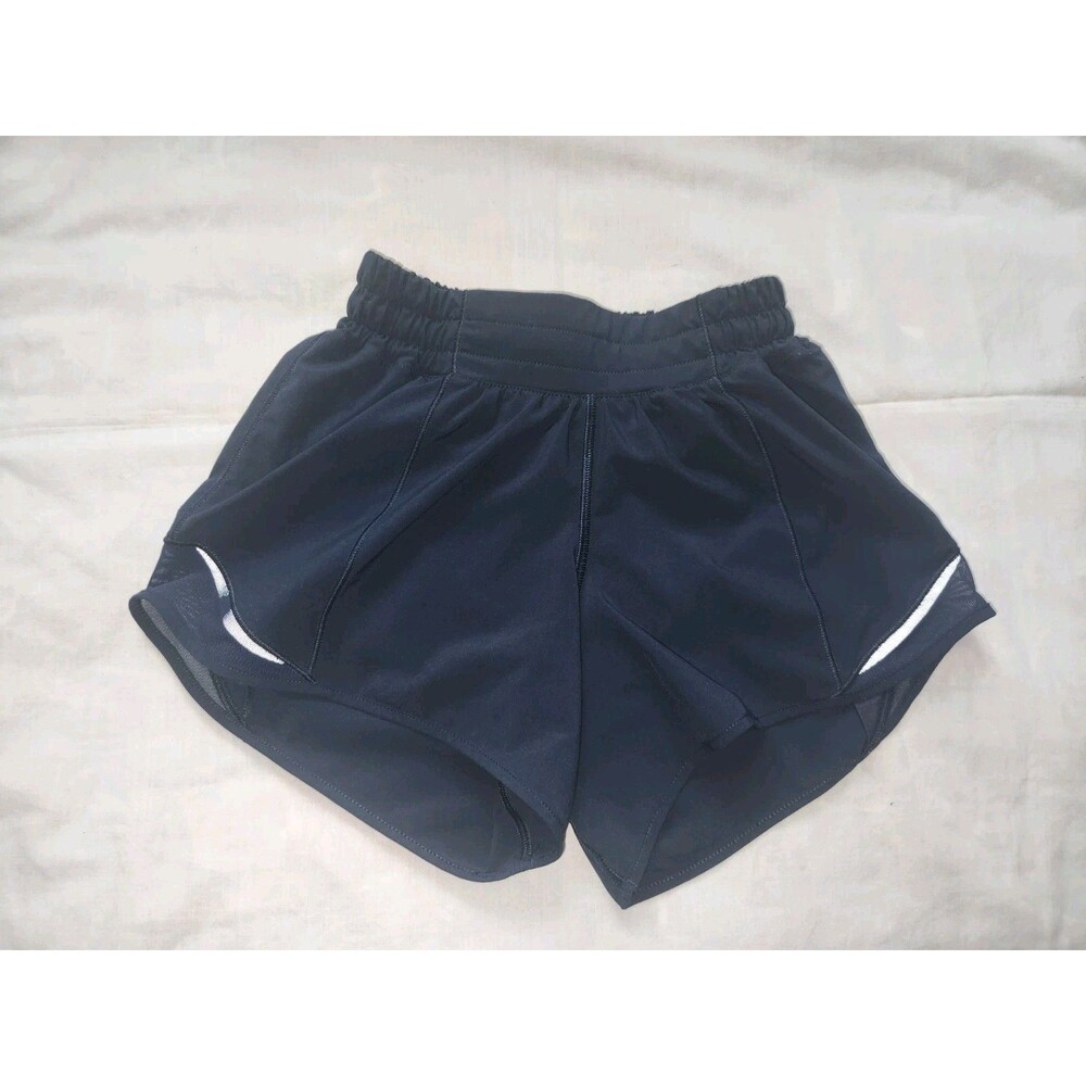 Lululemon Hotty Hot HR 2.5” Shorts Navy Blue Sz 0 Running Athletic Lined